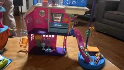 Casa, avión, auto helado polly pocket - miniatura 2