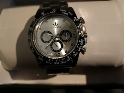 Reloj de Pulsera Fourron Cronógrafo Plateado - miniatura 1