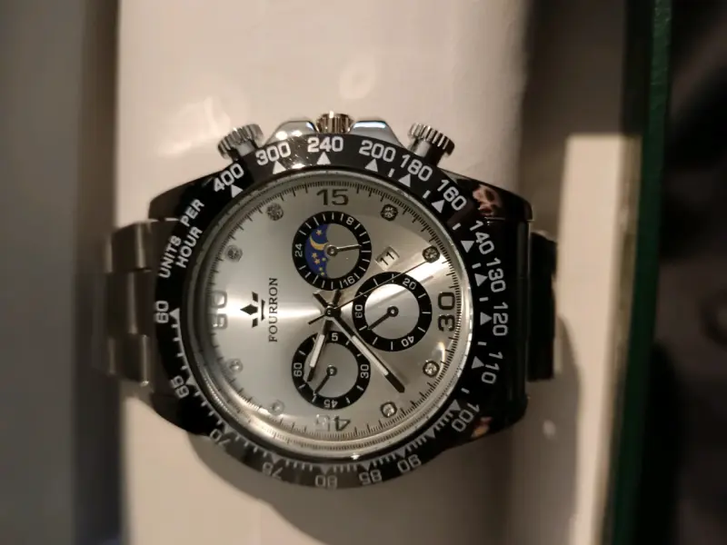 Reloj de Pulsera Fourron Cronógrafo Plateado - 3