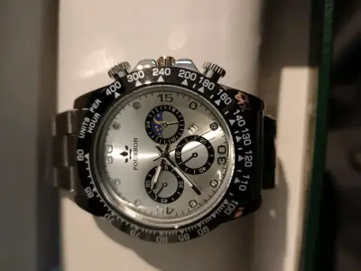 Reloj de Pulsera Fourron Cronógrafo Plateado - miniatura 3