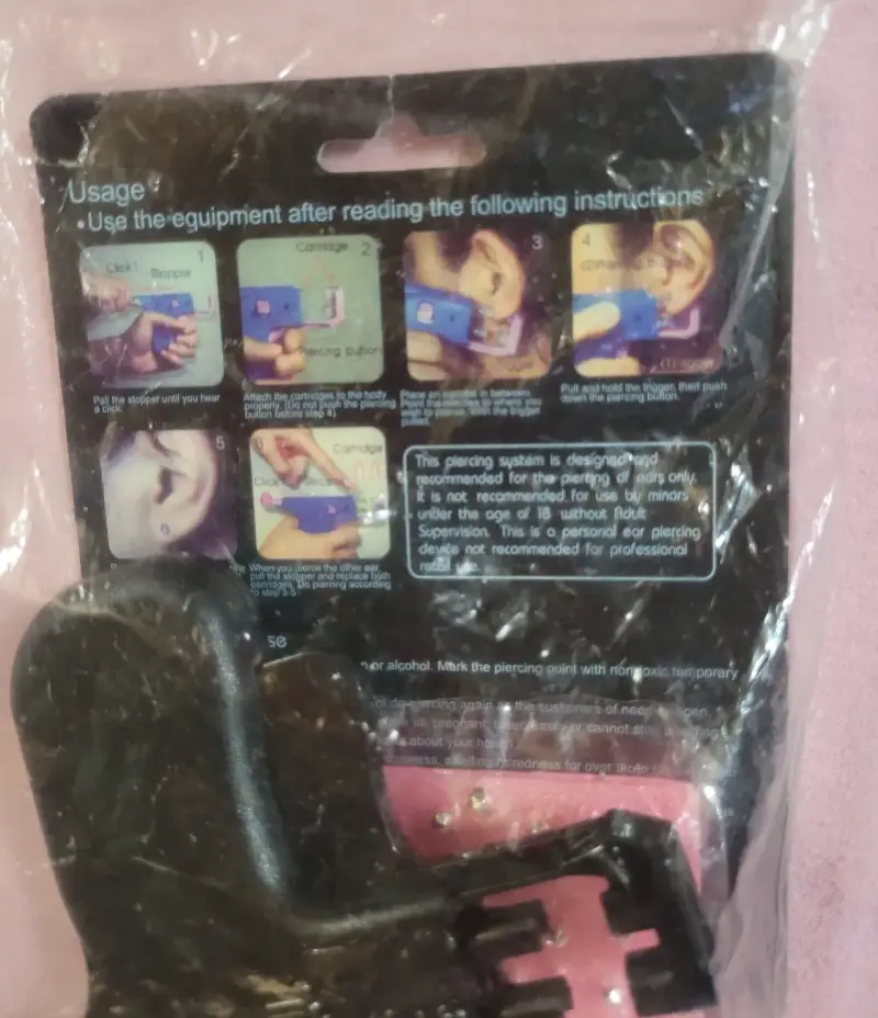 Pistola para perforar orejas con accesorios - 2