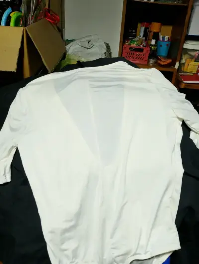 Body blanco de manga corta para mujer - miniatura 2