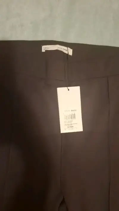Pantalón de vestir marron para mujer - talla L - miniatura 2