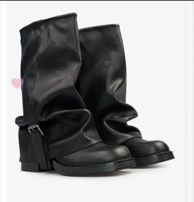 Botas negras de cuero C/Moran talla 39 - miniatura 1
