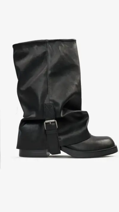 Botas negras de cuero C/Moran talla 39 - miniatura 2
