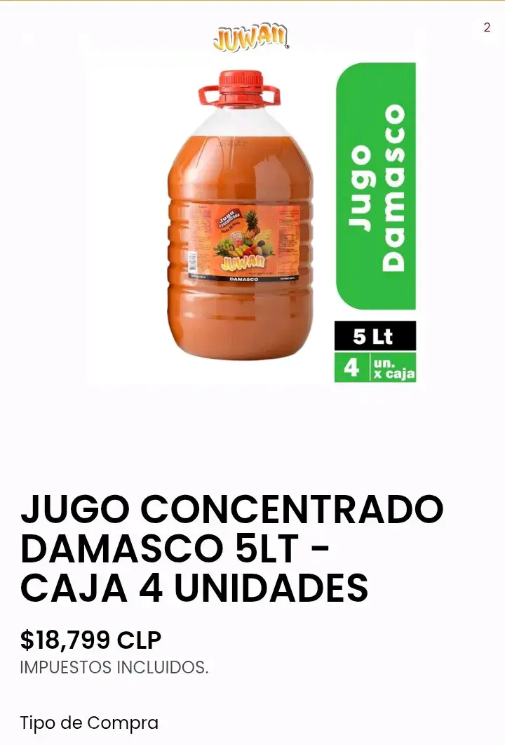 Jugo Concentrado Damasco Traverso 5L - 3