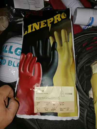 Guantes dieléctricos DPL Linepro Clase 00 rojos - miniatura 3