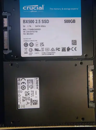 SSD Crucial 500GB y Kingston 480GB en buen estado - miniatura 2
