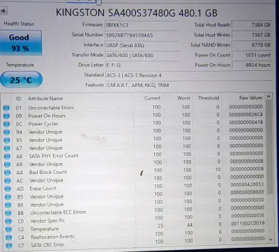 SSD Crucial 500GB y Kingston 480GB en buen estado - miniatura 3