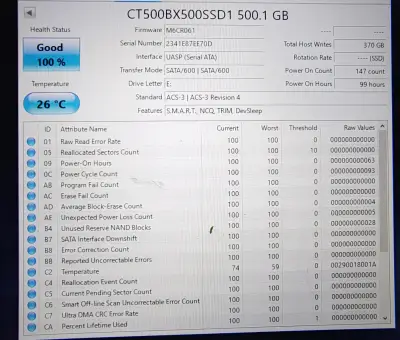 SSD Crucial 500GB y Kingston 480GB en buen estado - miniatura 4