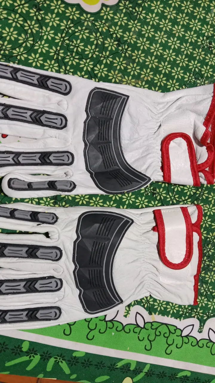 Guantes de protección Resistor blancos con refuerzos - 2
