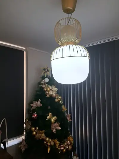 Lámpara colgante moderna dorada - miniatura 4
