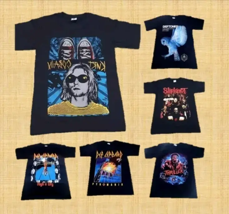 Poleras de Bandas en serigrafia - 3