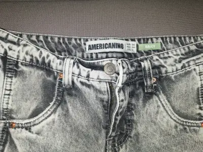 Jeans Baggy Acid Wash Americano Talla 34 - miniatura 3