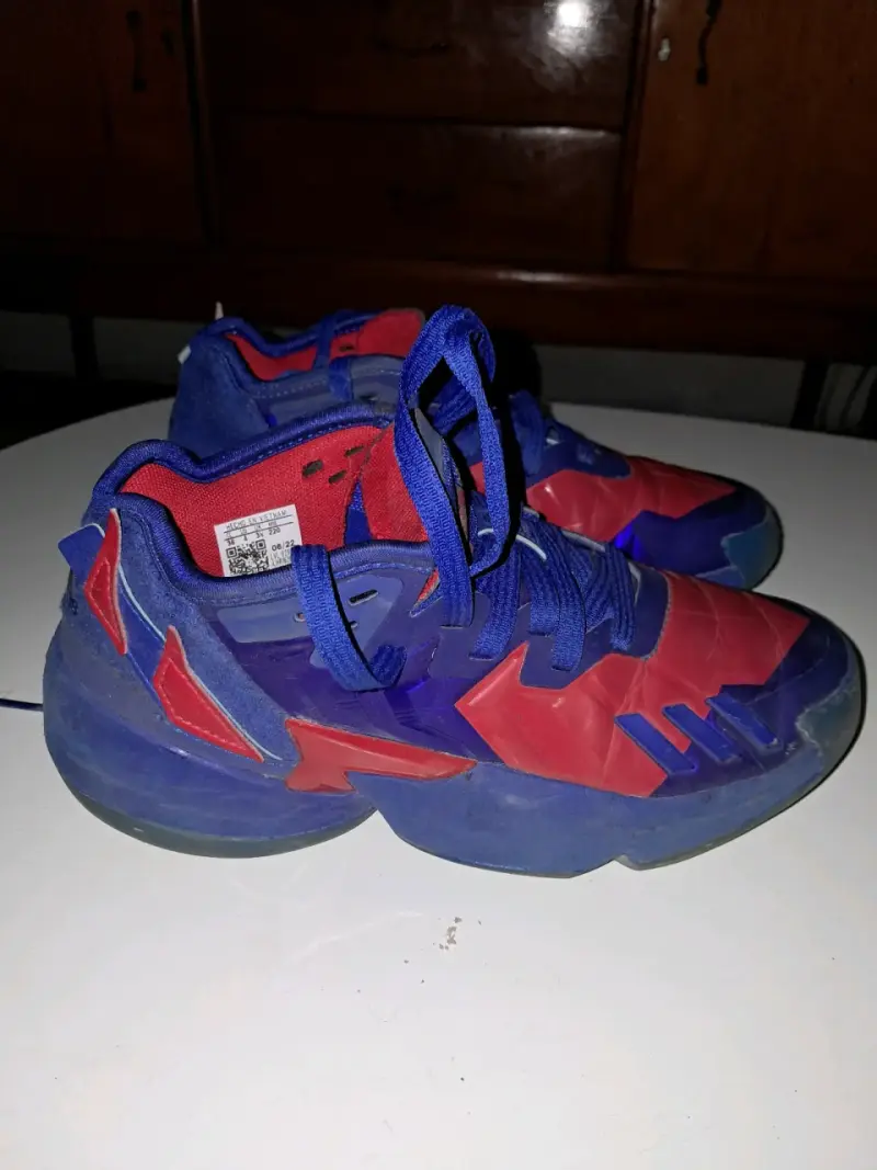 Zapatillas deportivas Adidas D.O.N. azul y rojo - 5