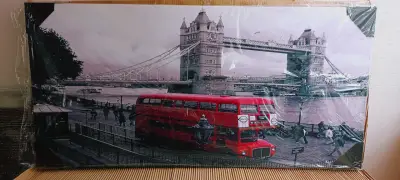 Cuadro Decorativo de Londres con Autobús Rojo - miniatura 1