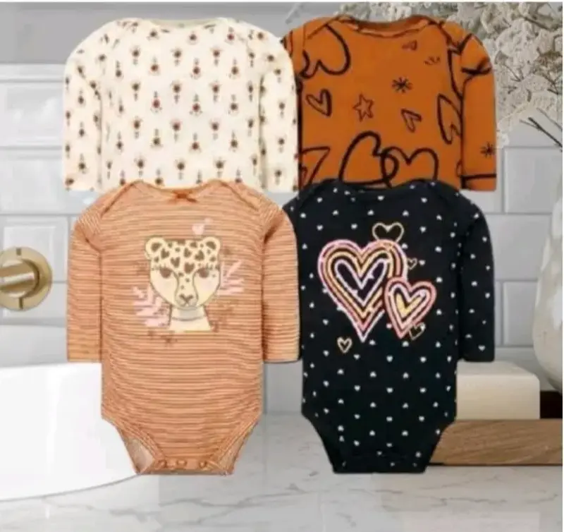 Set de 4 bodys manga larga