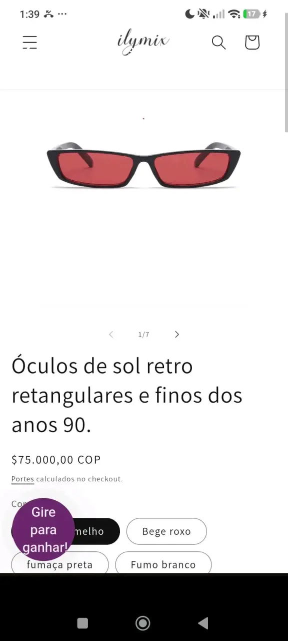 Gafas de Sol Retro Rectangulares Rojas - 2