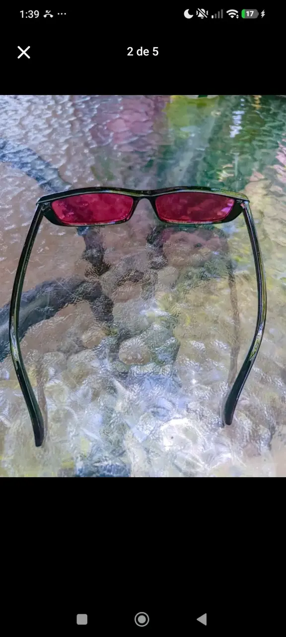Gafas de Sol Retro Rectangulares Rojas - 4