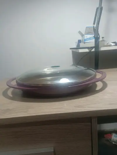 Asadera de cerámica con tapa Roichen 28 cm NUEVA - miniatura 1