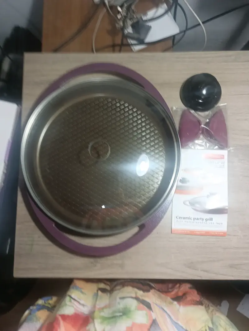 Asadera de cerámica con tapa Roichen 28 cm NUEVA - 3