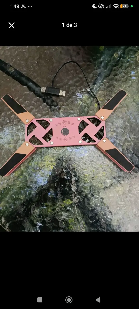 Ventilador para nootbook rosa