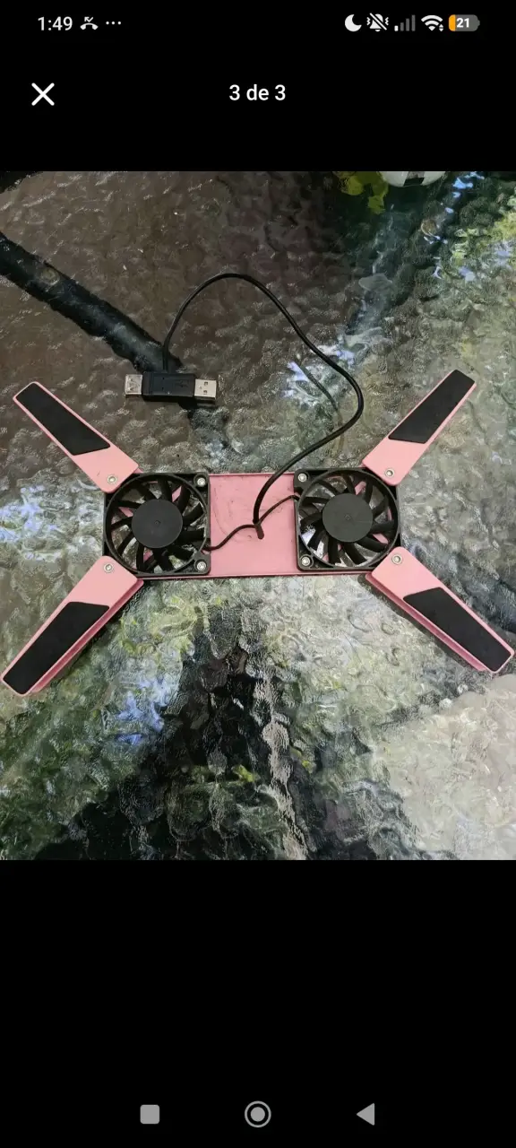 Ventilador para nootbook rosa - 3