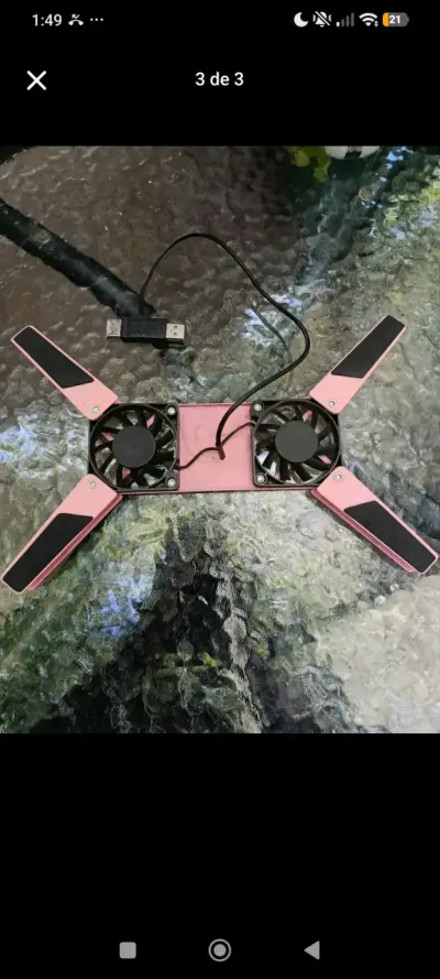Ventilador para nootbook rosa - miniatura 3