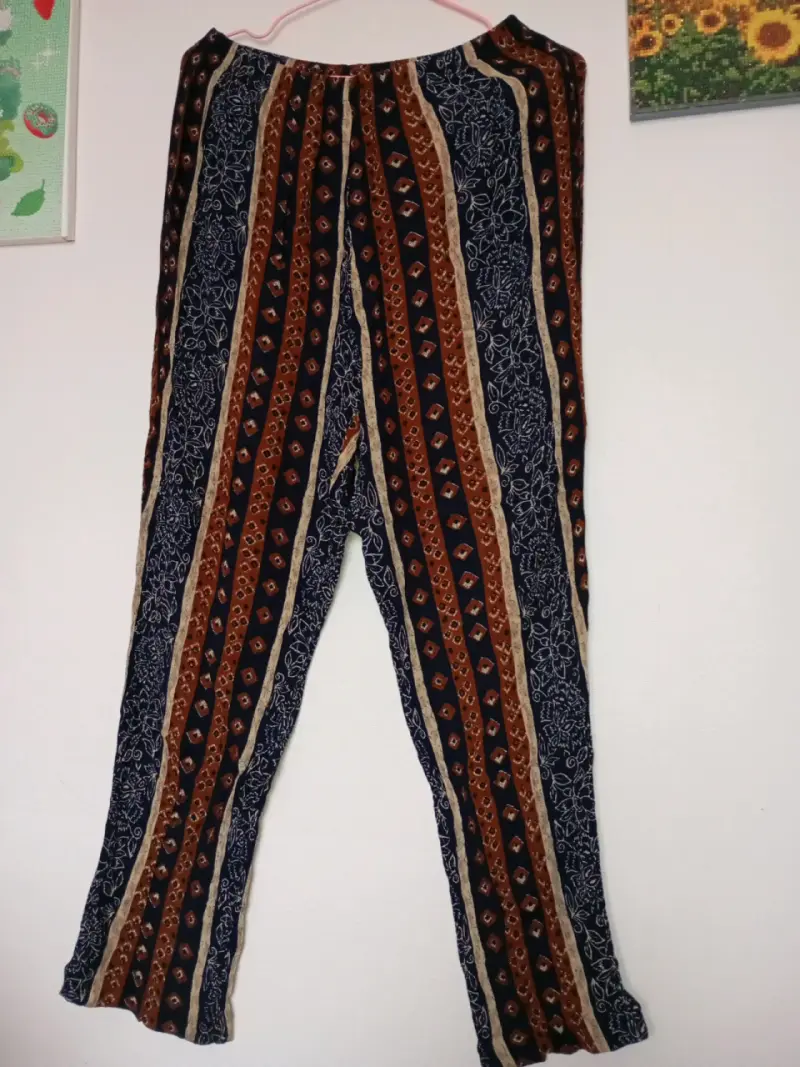 Pantalones anchos estampados bohemios