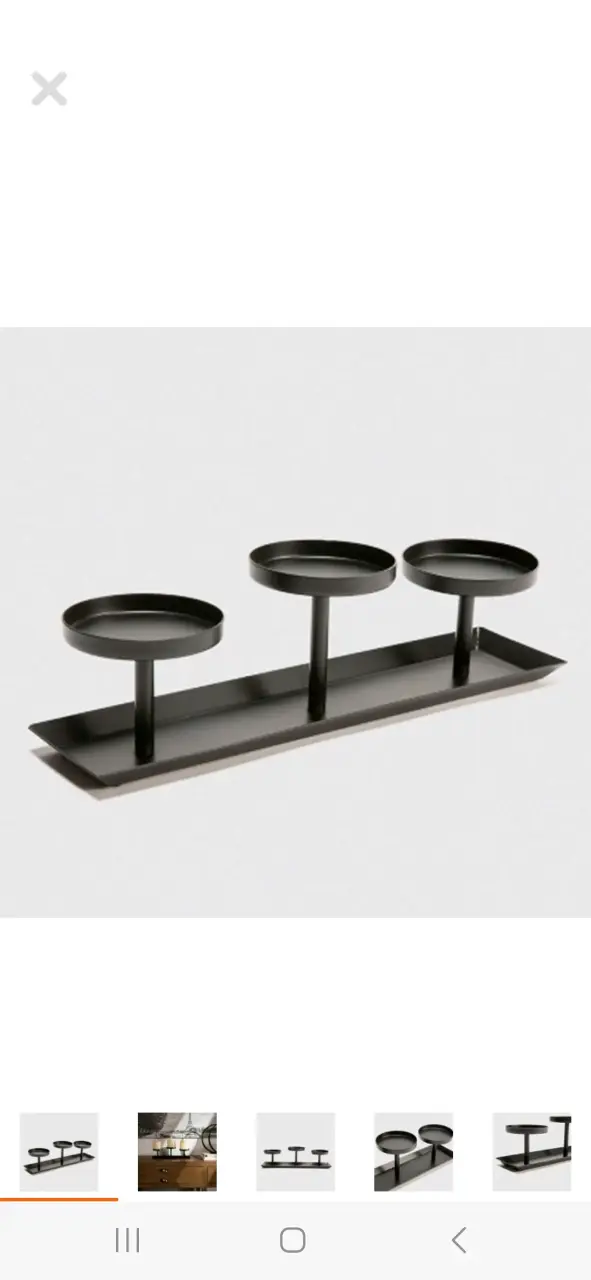 Candelabro de Metal Negro - 2