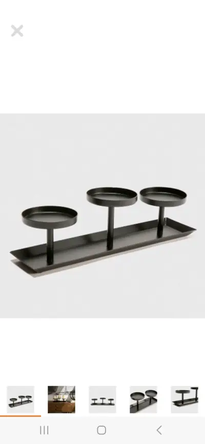Candelabro de Metal Negro - miniatura 2