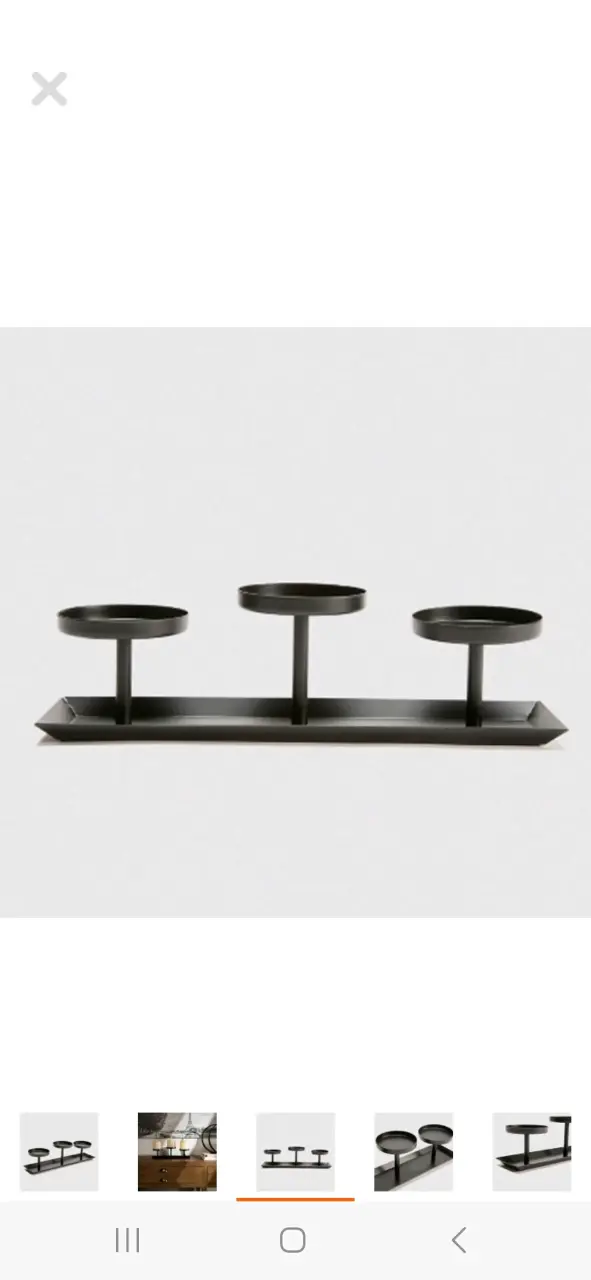 Candelabro de Metal Negro - 3