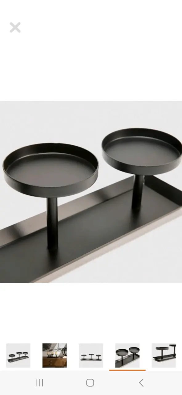 Candelabro de Metal Negro - 4