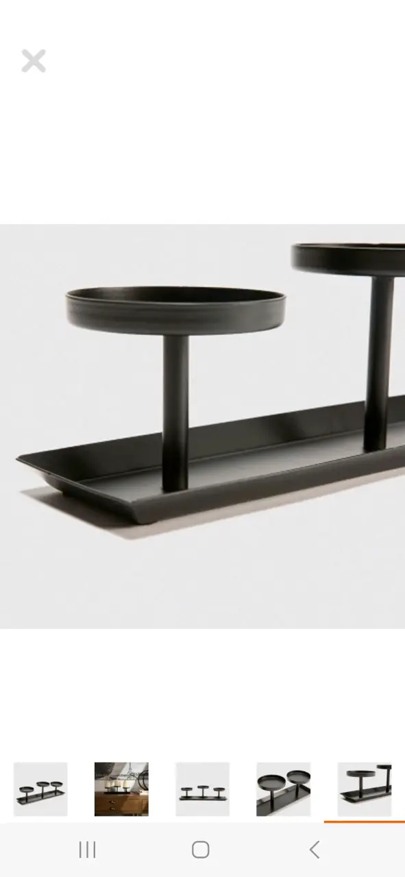 Candelabro de Metal Negro - 5