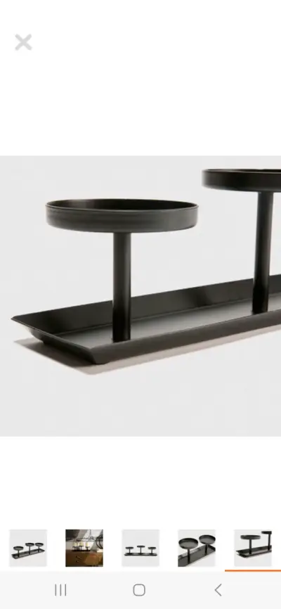 Candelabro de Metal Negro - miniatura 5