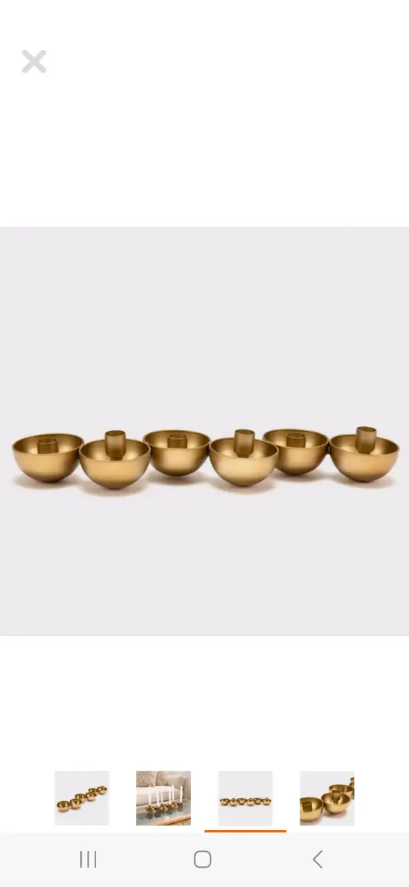 Portavelas dorado para decoración de mesa - 4