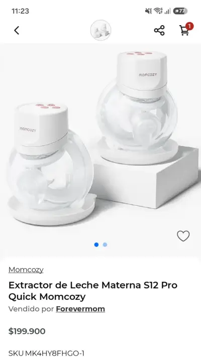 Extractor de Leche Materna Portátil Momcozy S12 Pro - miniatura 4