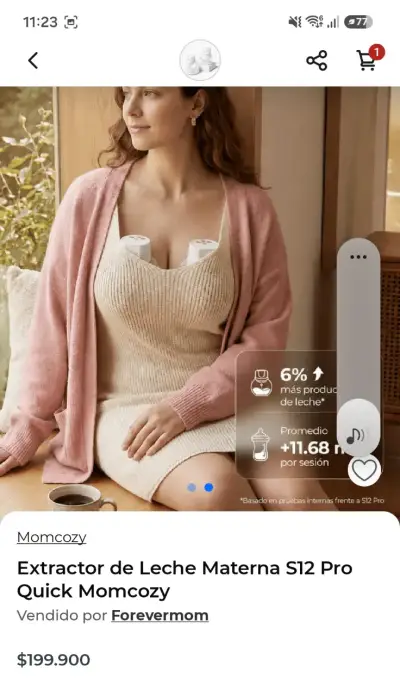 Extractor de Leche Materna Portátil Momcozy S12 Pro - miniatura 5