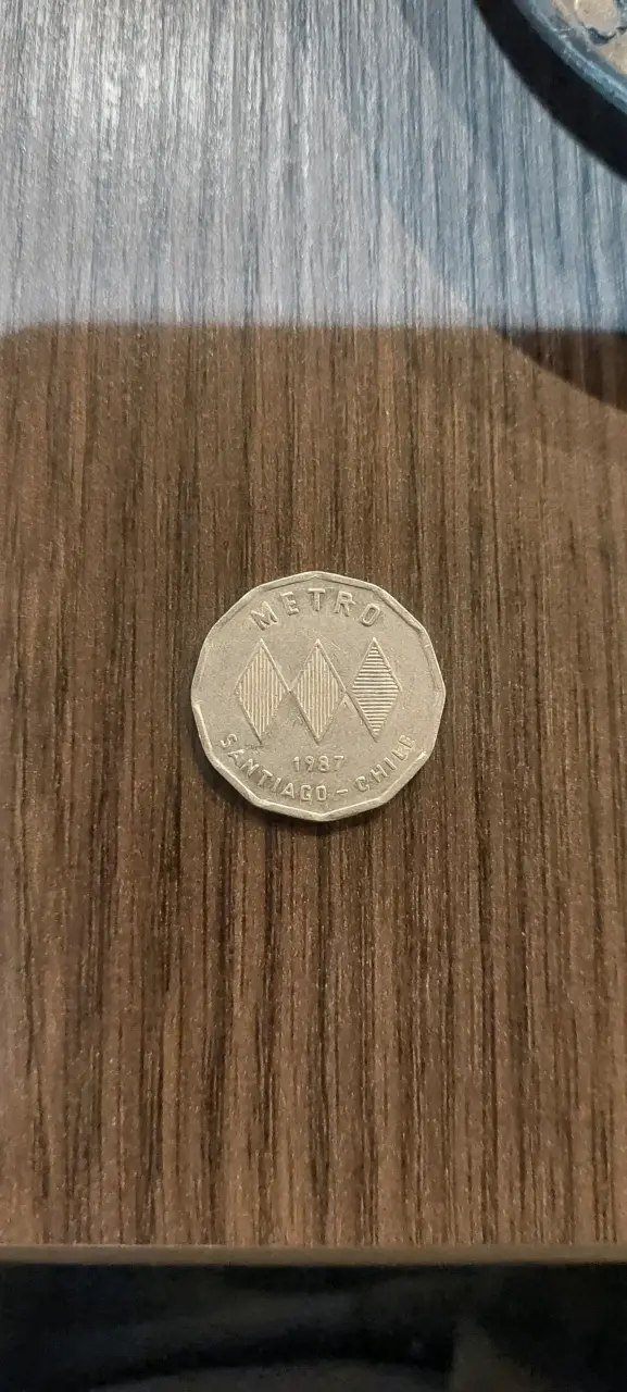 Moneda Metro de Santiago 1987 - 1
