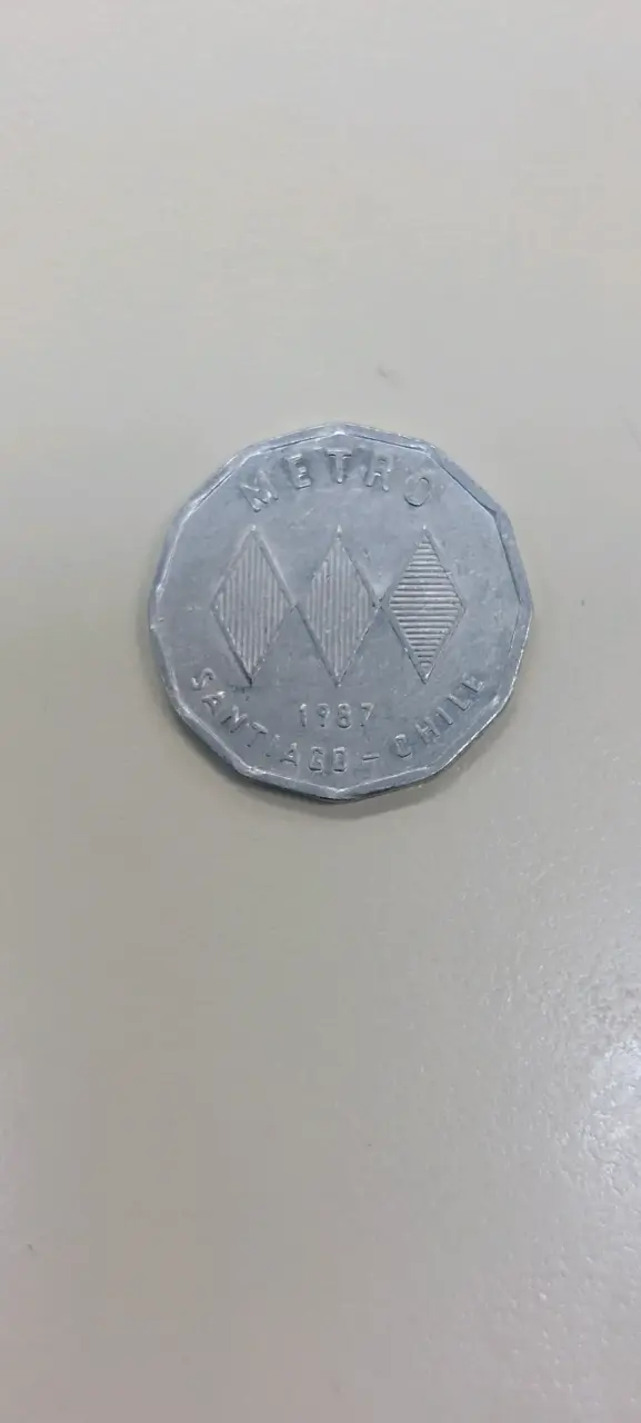 Moneda Metro de Santiago 1987 - 6