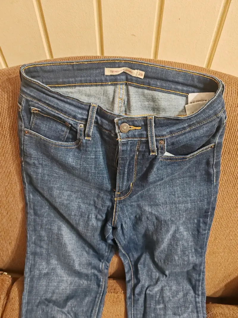Jeans de mezclilla azul para mujer talla 28 - 2