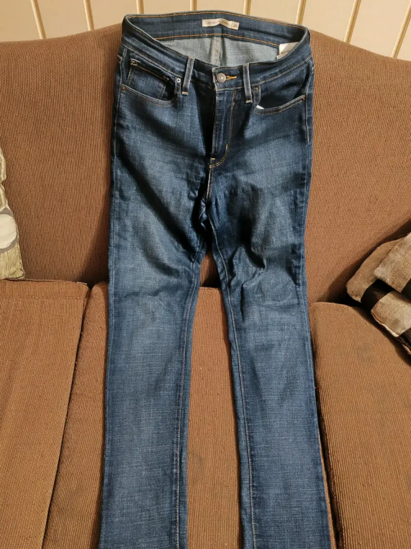 Jeans de mezclilla azul para mujer talla 28 - 4