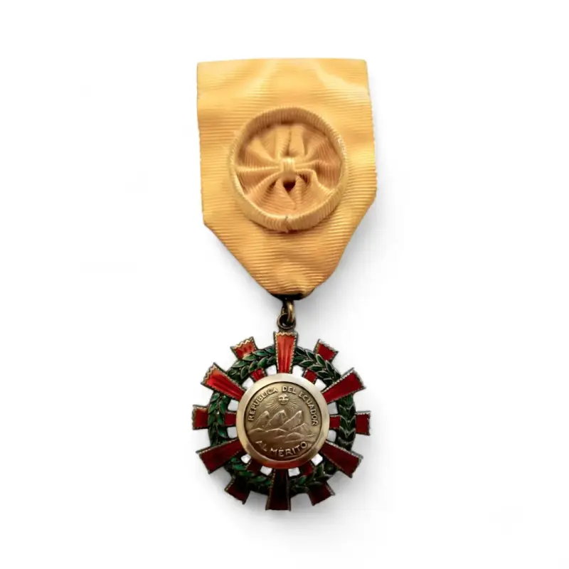 Condecoración Orden Nac al Mérito Ecuador 1929 - 2