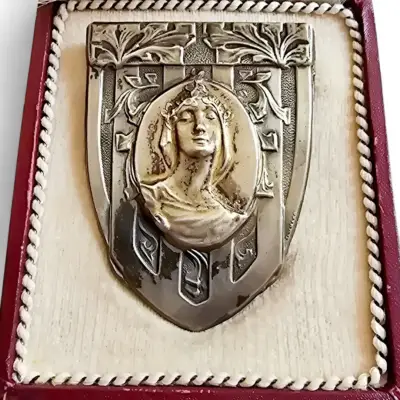 Condecoración Plata "Jocs Florals" Montevideo 1913 - miniatura 2