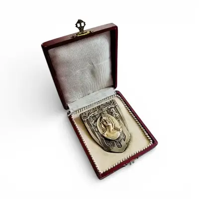 Condecoración Plata "Jocs Florals" Montevideo 1913 - miniatura 3