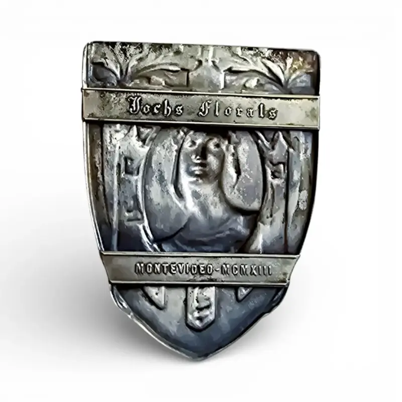 Condecoración Plata "Jocs Florals" Montevideo 1913 - 5