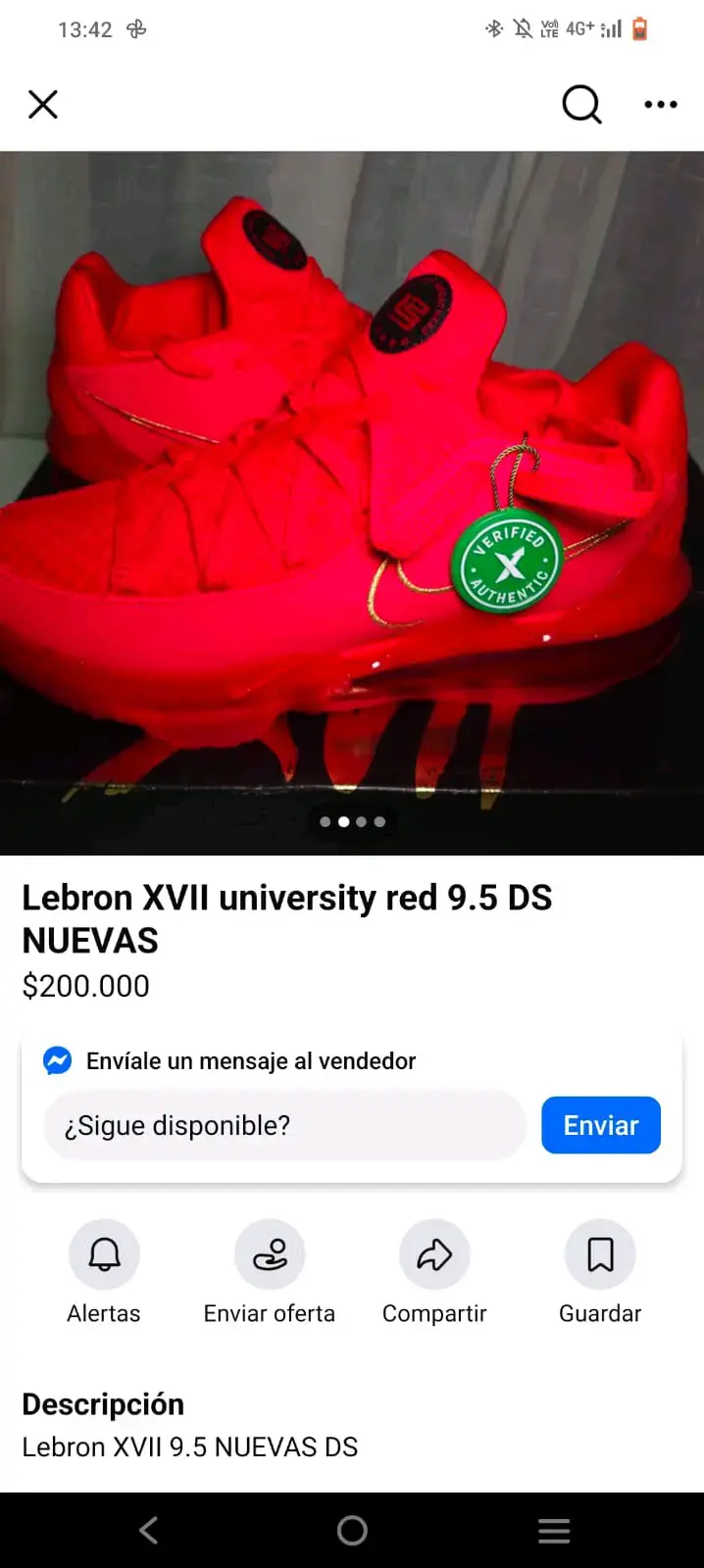 Zapatillas Nike Lebron XVII University Red Nuevas - 1
