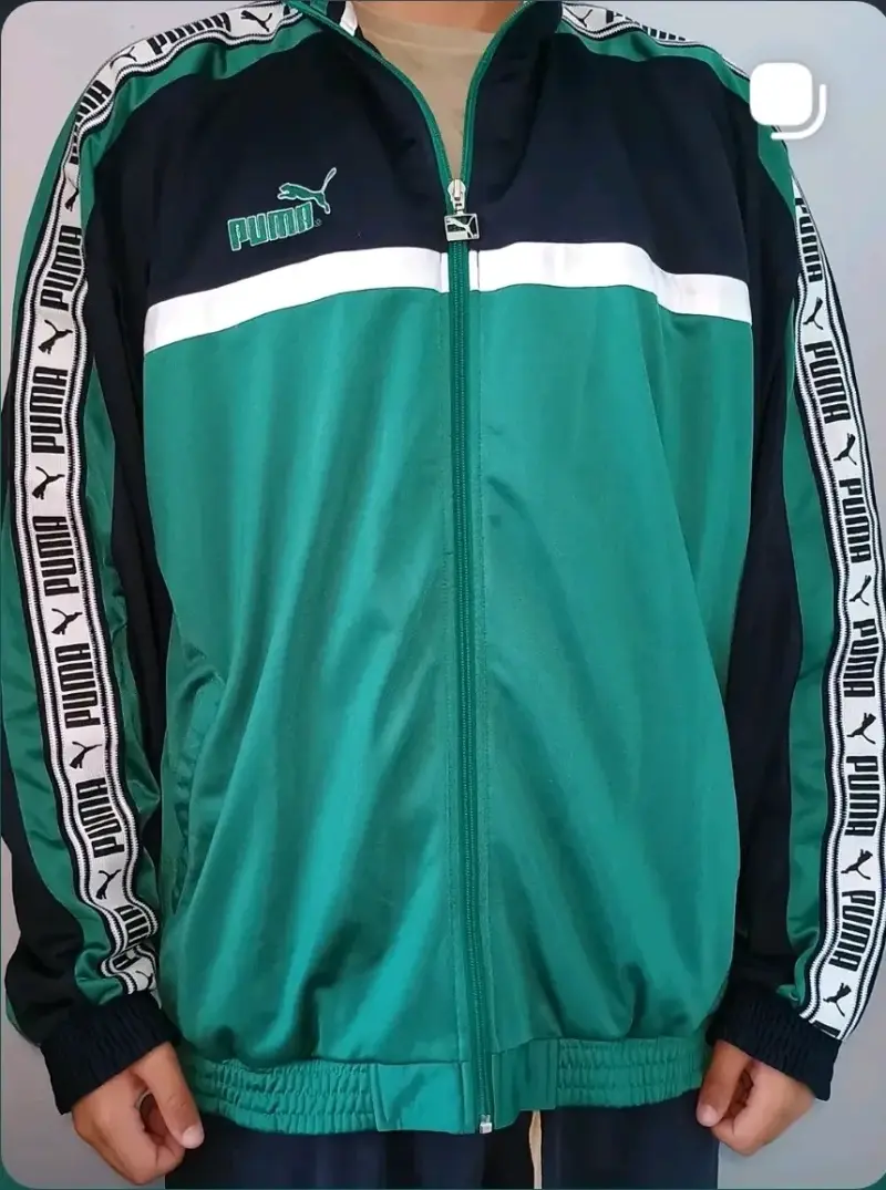 Chaqueta deportiva Puma verde y azul
