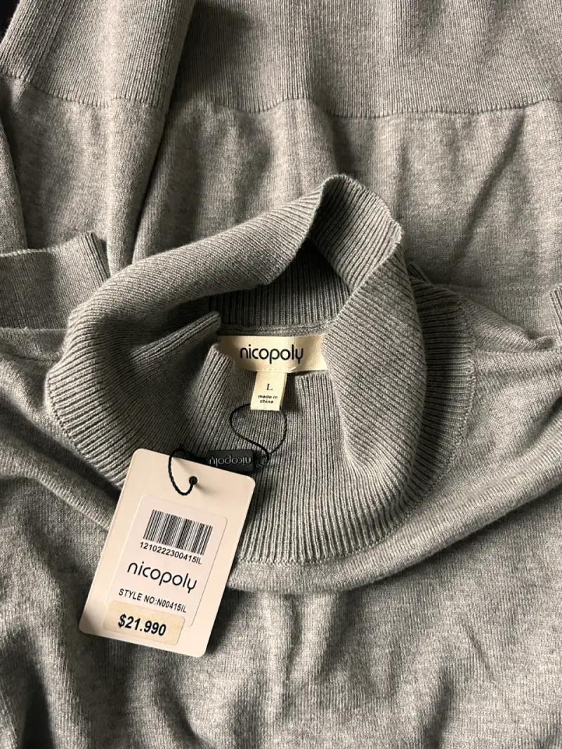 Suéter gris delgado Nicopoly para mujer - 2