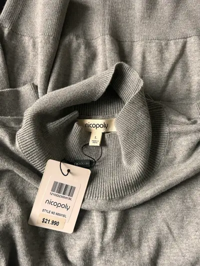 Suéter gris delgado Nicopoly para mujer - miniatura 2